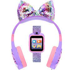 PlayZoom 2 Girls Headphones & Smartwatch Set - Purple Sparkle Bow  A0091WH-51-F58 - Walmart.com