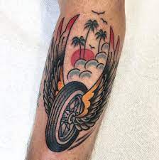 Rate This Winged Wheel Tattoo 1 To 100 Wheel Tattoo Tattoos Biker Tattoos