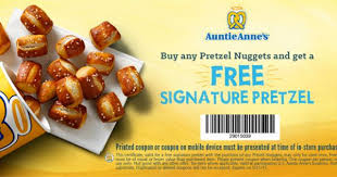 Free Pretzel With Your Pretzel Nuggets At Auntie Annes Pretzel Auntie Annes Nugget