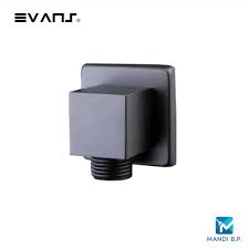 Evans Matte Black Stainless Steel Wall Union