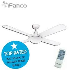 Fanco Urban 2 Ceiling Fan With Light And Remote E27 White 52 With Images Fan Light Ceiling Fan