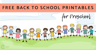 Potty training a 3 year old? Free Back To School Printables For Preschoolers