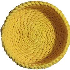 Make a cosy crochet cat bed for your furry friend! Amazon Com Chunky Knit Cat Bed Yellow Crochet Cat Cave Cotton Tube Yarn Cat House 20inch Pet Cave Pet Bedding Pet Bed Cotton Braid Pet Cave Machine Washable Pet Supplies