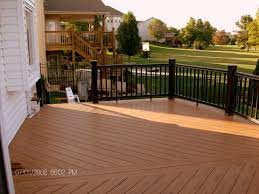 Deck Stain Dark With Black Rails Mike Jansen Custom Cedar Decks Composite Cedar Deck Products Staining Deck Cedar Deck Decks Backyard