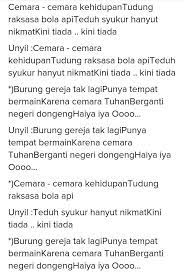 Lagu tersebut cocok untuk bernostalgia mengenang masa lalu yang indah. Tuliskan Syair Lagu Cemara Brainly Co Id