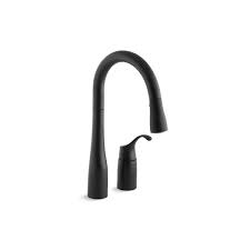 Discover the perfect faucet for your kitchen today. Kohler Simplice Two Hole Kitchen Sink Faucet Black 649 Bl Rona