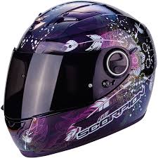 Black And Purple Motorcycle Helmet Scorpion Exo 490 Dream Helmet Graphic Black Blue Free Uk Delivery Free Uk Returns Motorcycle Helmets Womens Motorcycle Helmets Motorbike Helmet