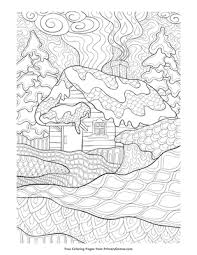 See more ideas about zentangle, zentangle art, zentangle patterns. Zentangle Winter Cabin Coloring Page Free Printable Pdf From Primarygames