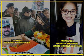 Facing the coffin covered in the national flag, nikita kaul asked people to be strong rather than to sympathise. Meet Martyr S Wife Nitika Kaul Dhoundiyal Cleared Ssb For Army