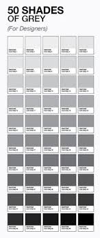 50 Sombras En Version Creativa Lesdoitmagazine Grey Colour Chart Grey Paint Pantone