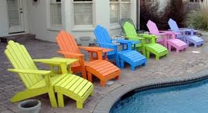 Multi Color Adirondack Chairs Around The Pool Patio Garden Ideas On A Budget Patio Swing Adirondack Chairs Porch