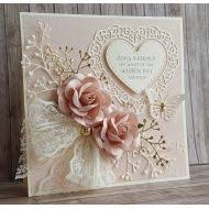 A wedding card which can be used for many colour schemes, this bride had navy blue bridesmaids. 600 Wedding Cards Ideas Wedding Cards Cards Cards Handmade