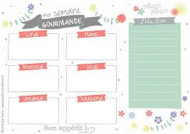 Un Semainier Pour Tes Repas Petits Canaillous Planning Menu Semaine Planning Menu Semainier A Imprimer