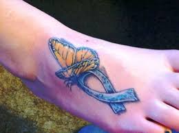 See more ideas about tattoos, ribbon tattoos, cancer tattoos. 42 Magnificent Cancer Ribbon Tattoo Designs For Foot