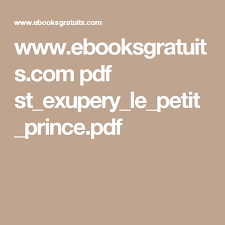 Www Ebooksgratuits Com Pdf St Exupery Le Petit Prince Pdf Good Books Books To Read Pdf