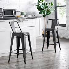 Beachcrest Home Derbyshire Counter Bar Stool Color Sand Matte Black Brushed Gold Seat Height Counter Stool In 2020 Bar Stools Counter Stools Counter Bar Stools