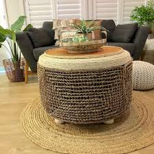 The beautiful coffee table creates a unique atmosphere in the interior and delights in detail. Seagrass Tyre Table Hometalk
