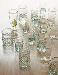 Set of 6dishwasher safemade in india dimensions: Handmade Pomegranate Double Old Fashion Drinking Glasses Glassware Canvas Home Colored Glassware Glass Glassware