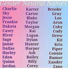 Gender Neutral Names For Characters Gender Neutral Names Unisex Baby Names Cool Baby Names