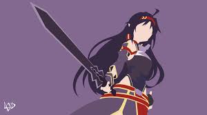  Konno Yuuki S A O Minimalist Anime Sword Art Sword Art Online Online Art