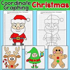 Christmas Math Coordinate Graphing Mystery Pictures Santa Reindeer Elf Ging In 2020 Coordinate Graphing Pictures Coordinate Graphing Coordinate Graphing Activities