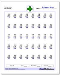 Answer the 4 problems on your index card. Multi Digit Addition Worksheets