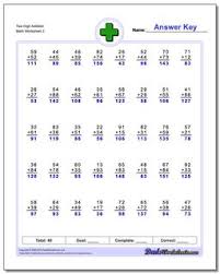 119 682 801 + 10. Multi Digit Addition Worksheets