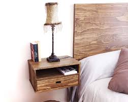 Floating Nightstand In Solid Pine Floating Bedside Table Etsy In 2020 Floating Bedside Table Floating Nightstand Rustic Nightstand