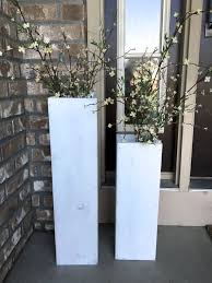 White Wooden Vases Reclaimed Wood Distressed Wood Floor Vases Set Of Two Farmhouse Decor Large Floor Vase Rustic Decor Porch Decor Large Floor Vase Floor Vase Floor Vase Decor