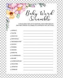 How to play this free baby shower game: Scrabble Oriental Trading Company Baby Shower Word Scramble Word Game Png Clipart Baby Shower Bingo Crossword