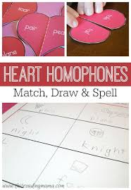 Free Heart Homophones Matching Game Homophones Valentines Day Activities Holiday Lessons