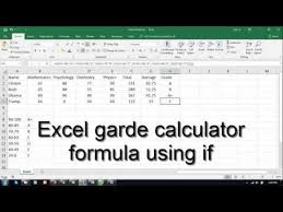 Excel Grade Calculator Formula Using If Excel Shortcuts Excel Calculator