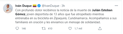 Julián esteban gómez, un niño que se formaba para ser ciclista profesional, fue reconocido en todo el país después de que se le viera conmovido y llorando durante la celebración del triunfo de egan bernal en el tour de francia 2019. 8zgmx3oq 4pcfm