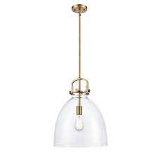 Shop lighting with confidence & price match guarantee. Innovations Lighting Newton Brushed Brass One Light Pendant With Clear Dome Glass 412 1s Bb 14cl Bellacor