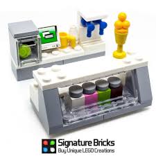 Lego Ice Cream Shop Counter Bar Parlour For Minifigure City Lego Furniture Lego Lego Diy
