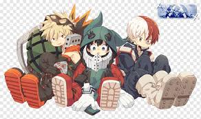 Maybe you would like to learn more about one of these? Shouto Todoroki Katsuki Bakugou Chibi My Hero Academia Chibi Manga Fictional Character Cartoon Png Pngwing