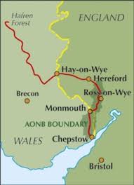 Scotland england border map united kingdom map england scotland northern ireland wales england is a country that is allocation of the allied kingdom. Walking Books Com Walk With Us In Wales And The Welsh Borders The Wye Valley Walk From Chepstow To Plynlimon