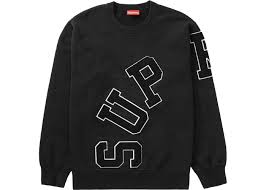 Supreme Big Arc Crewneck Black In 2020 Crew Neck Black Street Wear