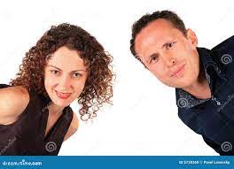 Young curious couple look stock photo. Image of isolated - 5720360