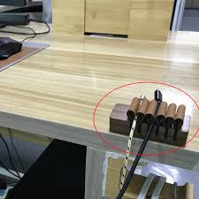 Walnut roll top desk our carefully crafted professor's roll top desk will be made using solid wood for a strong and sturdy piece that you can enjoy for years to come. Solid Walnut Wood Desktop Cable Clip Organizer Buy Wood Desk Organizer Cable Organizer Cable Clip Product On Alibaba Com