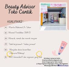 Ingin melamar part time menjadi spg? Lowongan Kerja Sebagai Beauty Advisor Agustus 2021