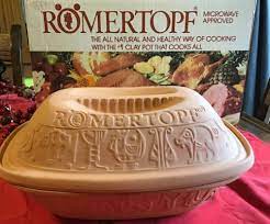 Romertopf Terra Cotta 3Qt Clay Pot & Lid Baker Roaster Healthy Baking Style  111 | Ebay