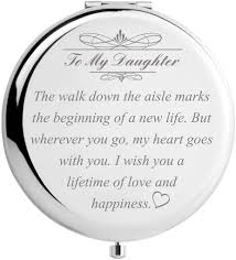 Even once she becomes a bride, a daughter always remains her father's little girl. Buy Daughter Wedding Gift From Mom Dad Bride Gifts For Wedding Day Engraved Makeup Mirror For Wedding Keepsake Daughter Wedding Day Gift Online In Vietnam B07z67xbqb