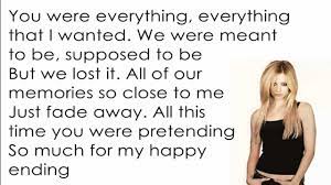 Em c don't leave me hanging in a city so dead. Avril Lavigne My Happy Ending Lyrics Letra Youtube