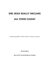 Pdf Did Jesus Really Declare All Food Clean