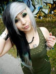 Black And White Emo Hair Emo Scene Hair Scene Hair Rockabilly Hair