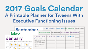 Download Goals Calendar For Kids Who Struggle With Planning Executive Functioning Goal Calendar Executive Functioning Issues