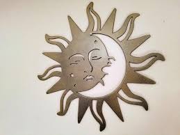 Sun And Moon Metal Wall Art Etsy Metal Sun Wall Art Etsy Wall Art Metal Tree Wall Art