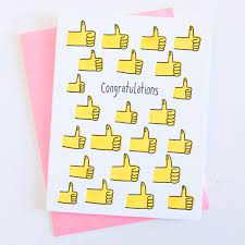 Before writing a religious message in an engagement card, make sure you are aware of the couple's beliefs and practices, and customize the message to them. Thumbs Up Congrats Card By Ashkahn Betsy Iya
