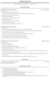 Help computer users with installation of basic hardware, software and networking components to meet individual computer requirements. Technician Support Resume Sample Mintresume